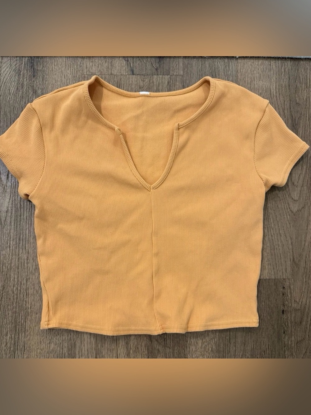 Alo Yoga Orange Ribbed Top